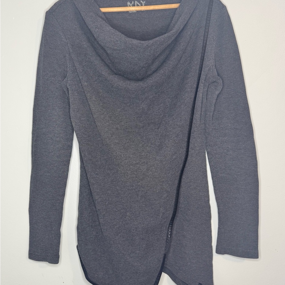 Marc New York Charcoal Knit Sweater Size M Whimsigoth Dark Academia Asymetrical